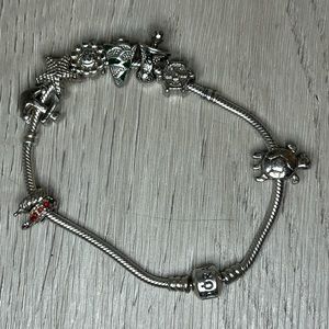 Pandora Bracelet w/Charms 7.5in